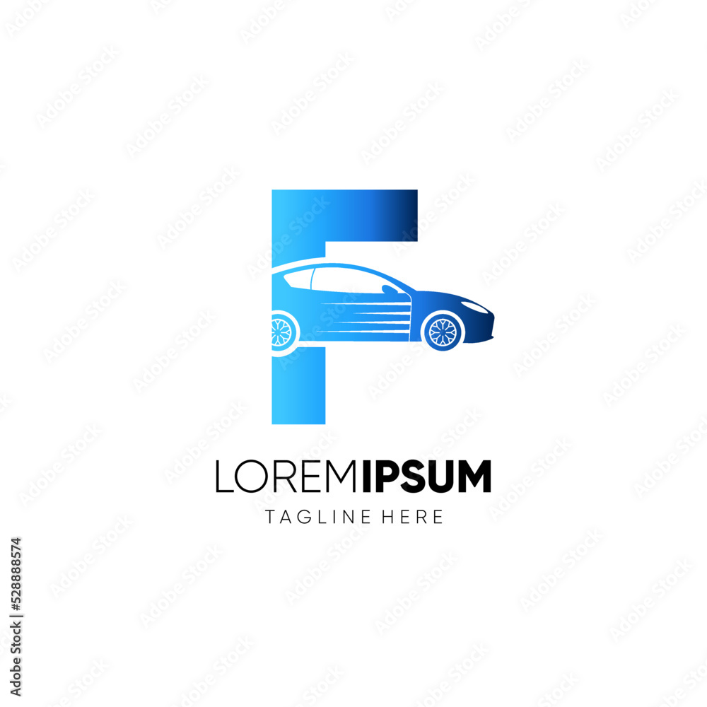 Letter F Car Logo Design Vector Icon Graphic Emblem Illustration Letter F Car Logo Design Vector Icon Graphic Emblem Illustration