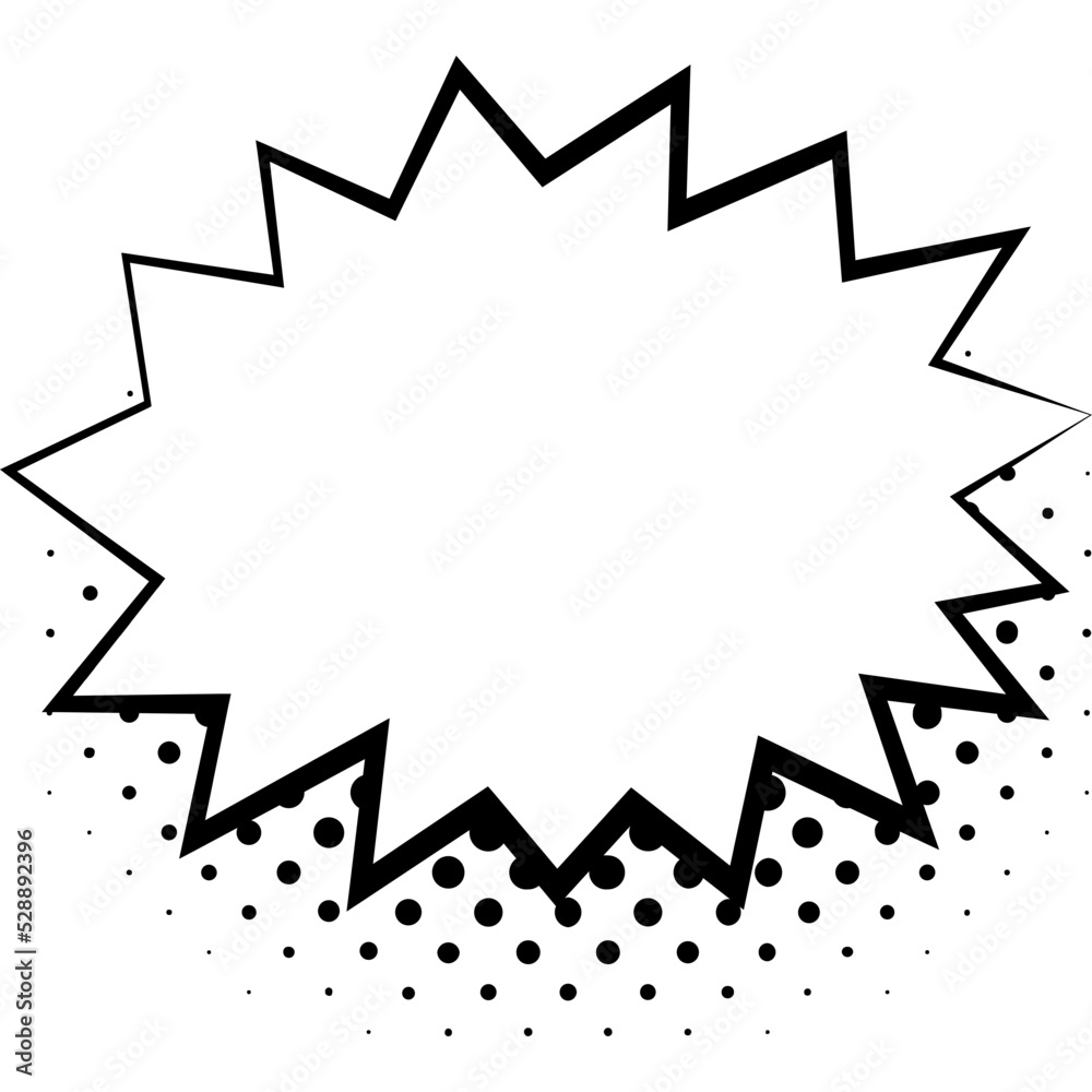 Comic bubble speech with halftone Comic bubble speech with halftone