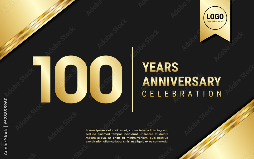 100 Years Anniversary template design. Golden Anniversary Celebration, vector illustration. 100 Years Anniversary template design. Golden Anniversary Celebration, vector illustration.