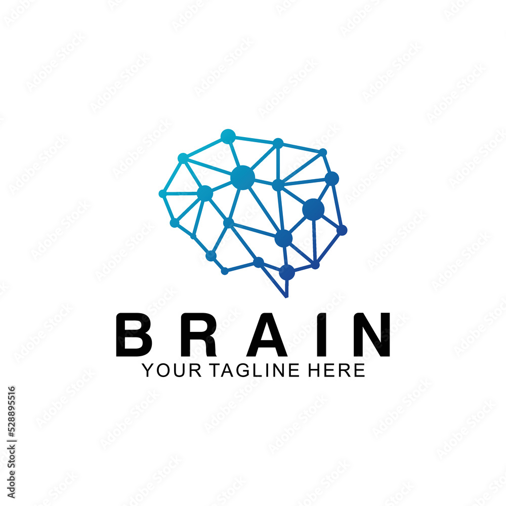 brain logo vector design template