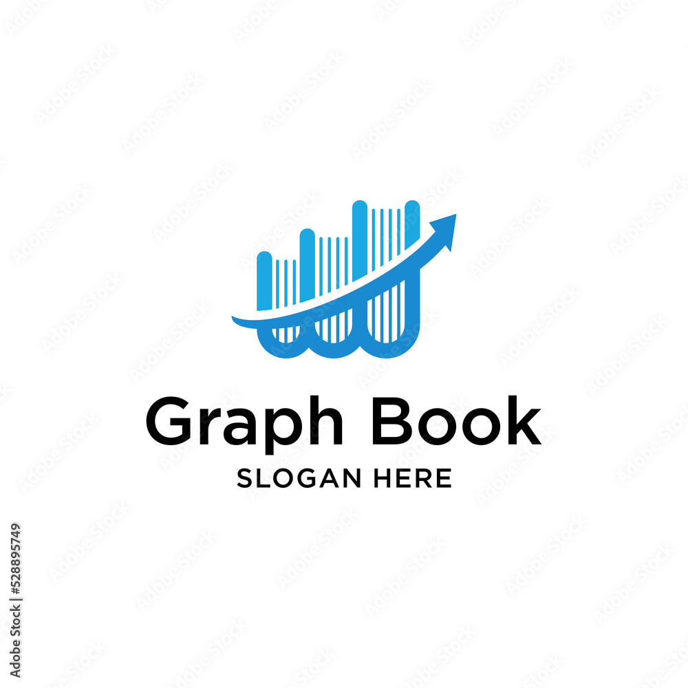 book logo vector design with graphics