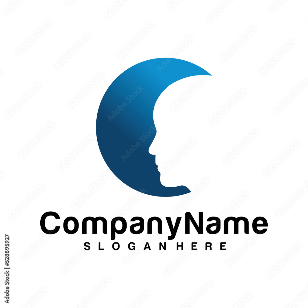 head logo vector design template