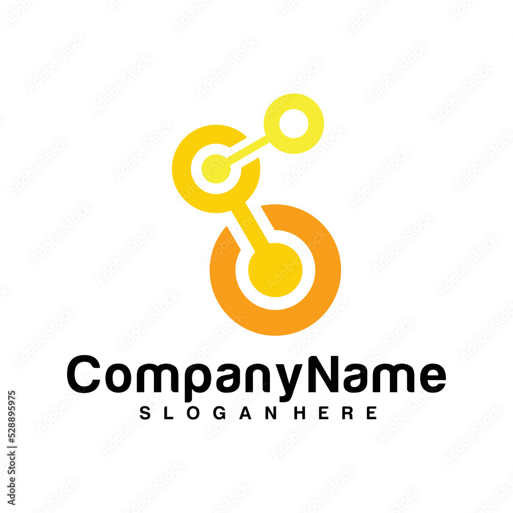connection logo vector design template connection logo vector design template
