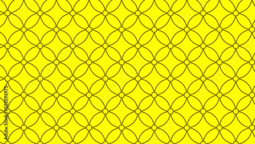 Yellow Traditional Japanese Pattern Background (Star Cloisonne)