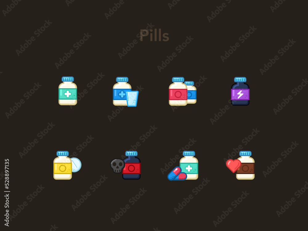Pills & Tablets Icons Set #5