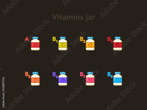 Pills & Tablets Icons Set (ID: 528897156)