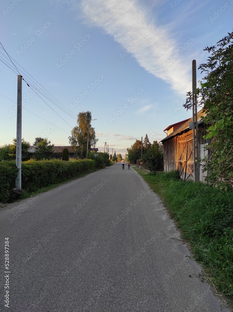 cottage road, rural landscape