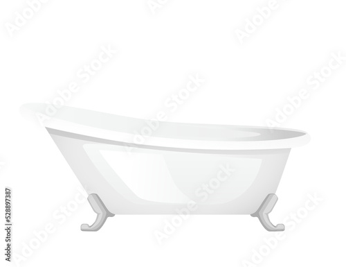 Modern bath vector illustration isolated on white background equipment for bathroom