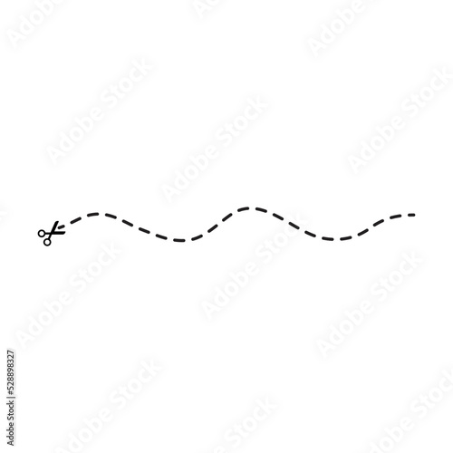 Cutting practice for kids element to improve motor skills, coordination and develop small muscles for preschool and kindergarten children in a vector illustration