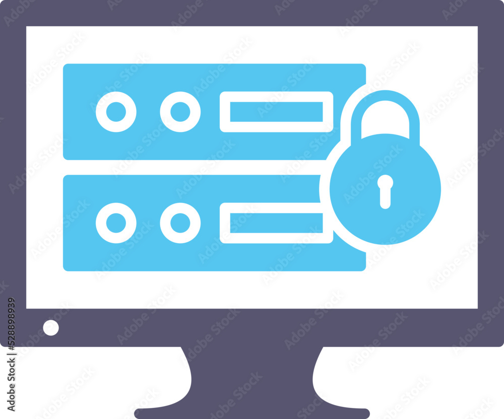 Unique Data Security Vector Icon