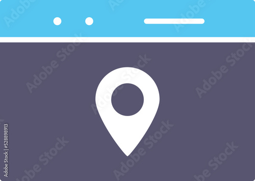 Unique Location Web Advertising Vector Icon