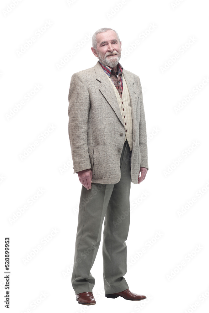 full-length. casual elderly man in business clothes . full-length. casual elderly man in business clothes .