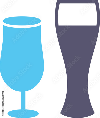 Unique Beer Glasses Vector Icon