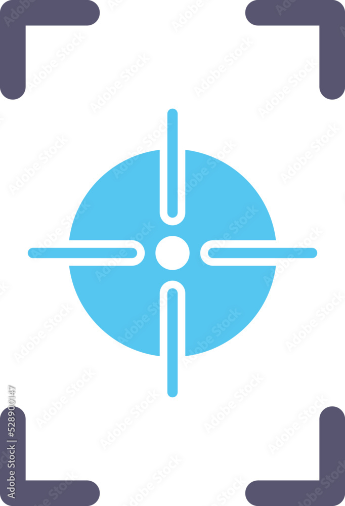 Unique Focus Vertical Vector Icon Unique Focus Vertical Vector Icon