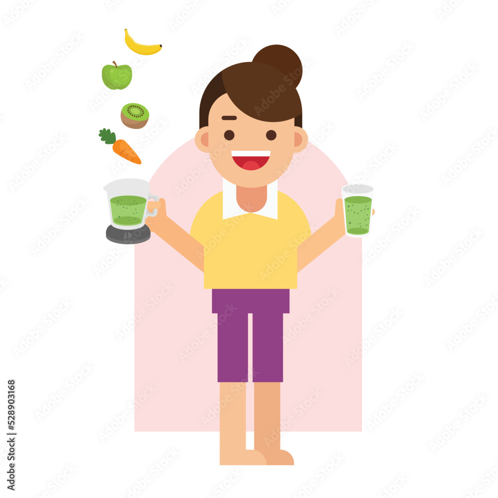 Woman drinking cold drinks for detox Woman drinking cold drinks for detox
