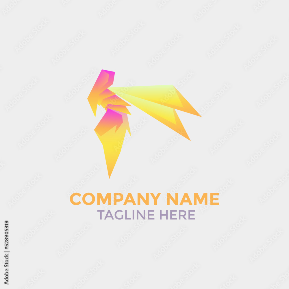cool colorful bee logo illustration cool colorful bee logo illustration