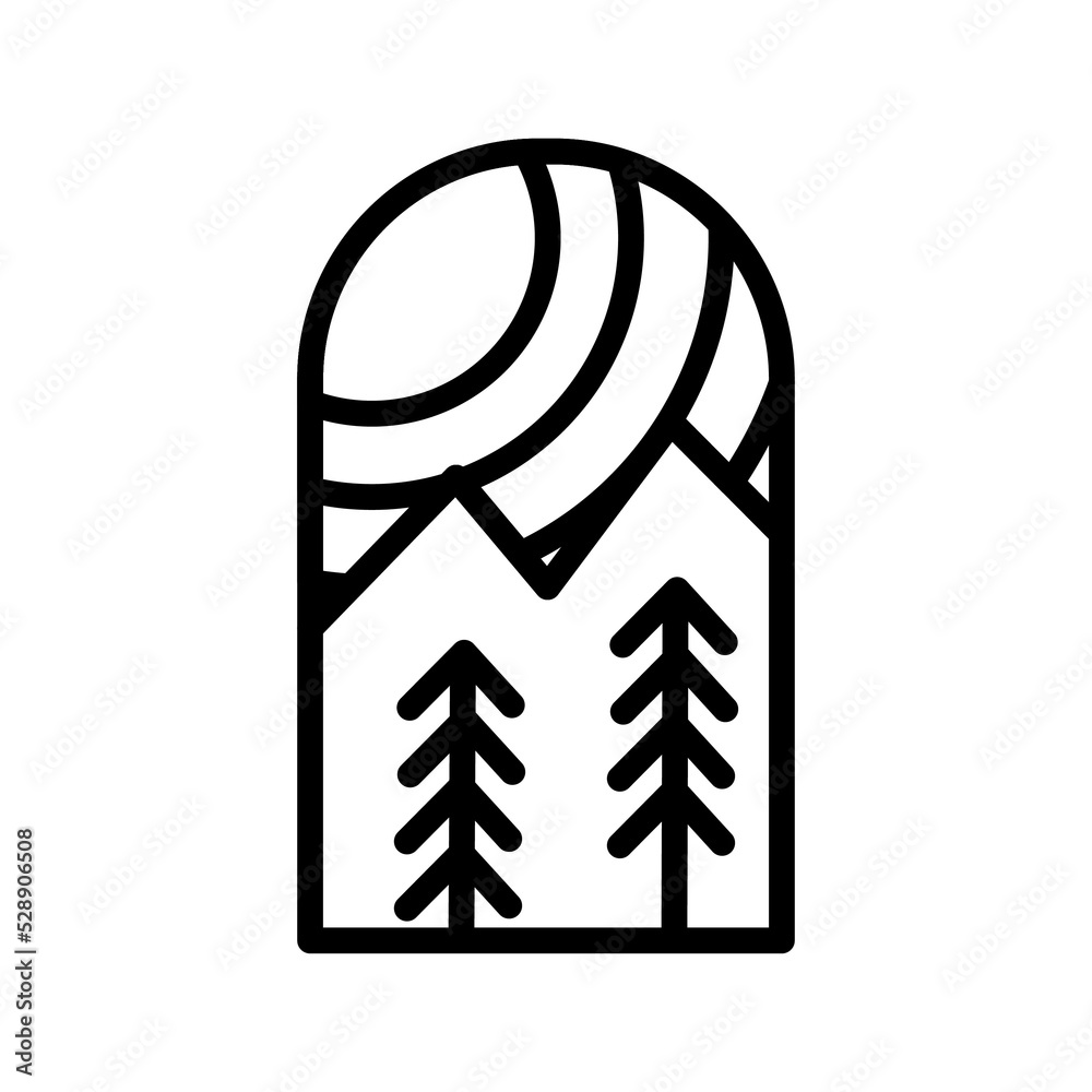 tree and sun for nature monoline badge illustrations. emblems design in a classic and minimalist style. a nature on frame for a creative design tree and sun for nature monoline badge illustrations. emblems design in a classic and minimalist style. a nature on frame for a creative design