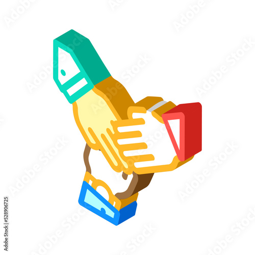trust business ethics isometric icon vector. trust business ethics sign. isolated symbol illustration