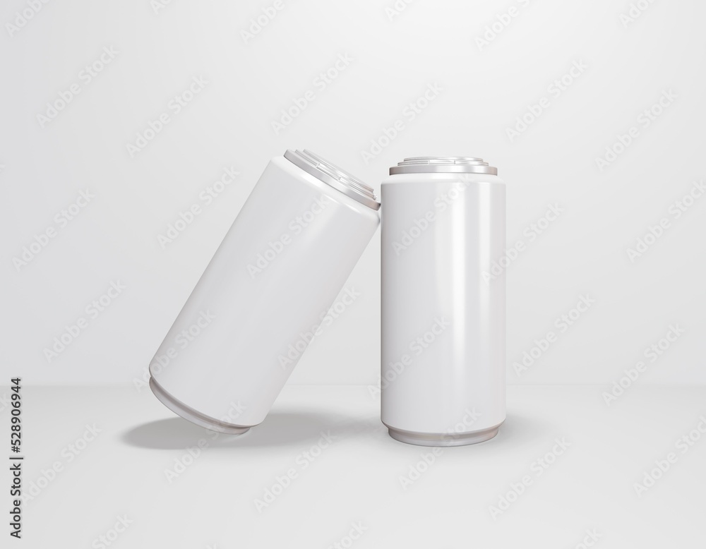 White can bottle white background mockup image White can bottle white background mockup image