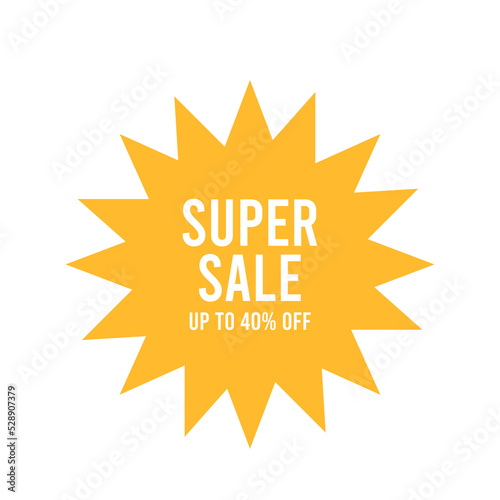 Discount tag badge for business and retail