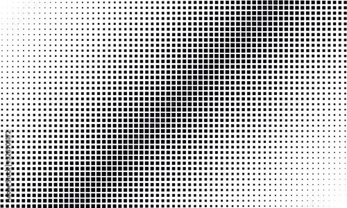Halftone square dots. Checkered halftone pattern. Abstract squares background.