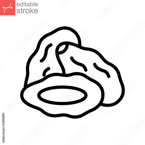 Arab date  fruit icon. Dried dates food. Summer tropical fruits for Iftar ramadan kareem, Eid El Fitr. outline style. Editable stroke. vector illustration. design on white background. EPS 10