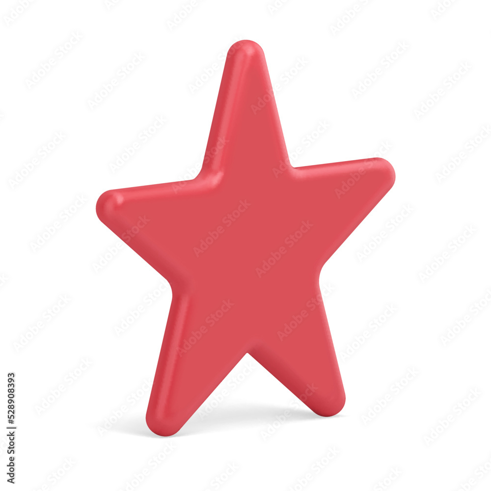 Classic red honor five pointed star symbol of achievement and Christmas winter holiday decor vector Classic red honor five pointed star symbol of achievement and Christmas winter holiday decor vector