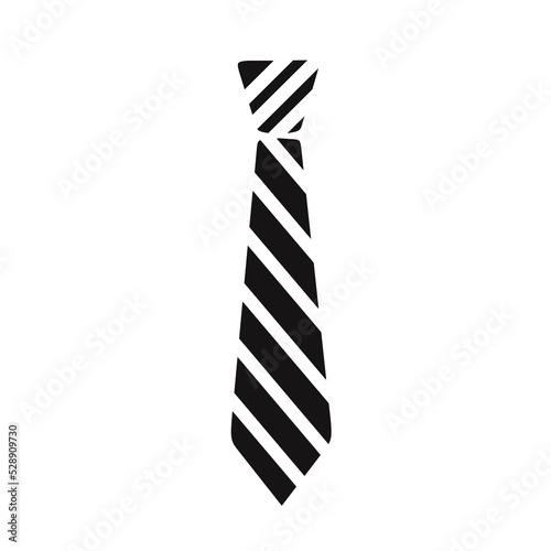 striped tie icon with simple design
