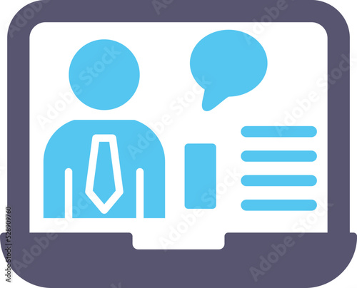 Online Job Interview Icon