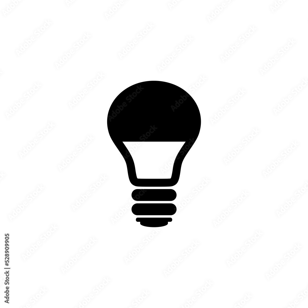 Led light bulb icon isolated on white background Led light bulb icon isolated on white background