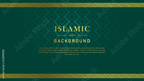 Arabic elegant luxury ornamental islamic background with islamic pattern border decorative ornament