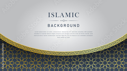 Arabic elegant luxury ornamental islamic background with islamic pattern border decorative ornament