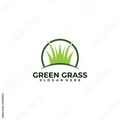 grass logo icon vector design template