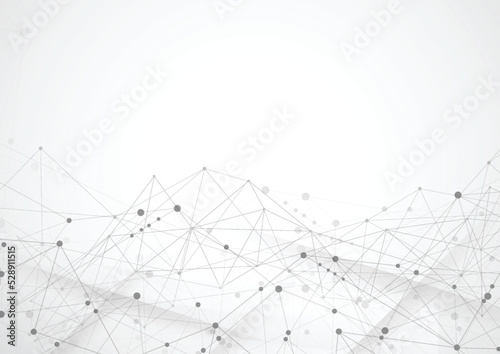 Abstract connecting dots and lines. Connection science background. Vector illustration