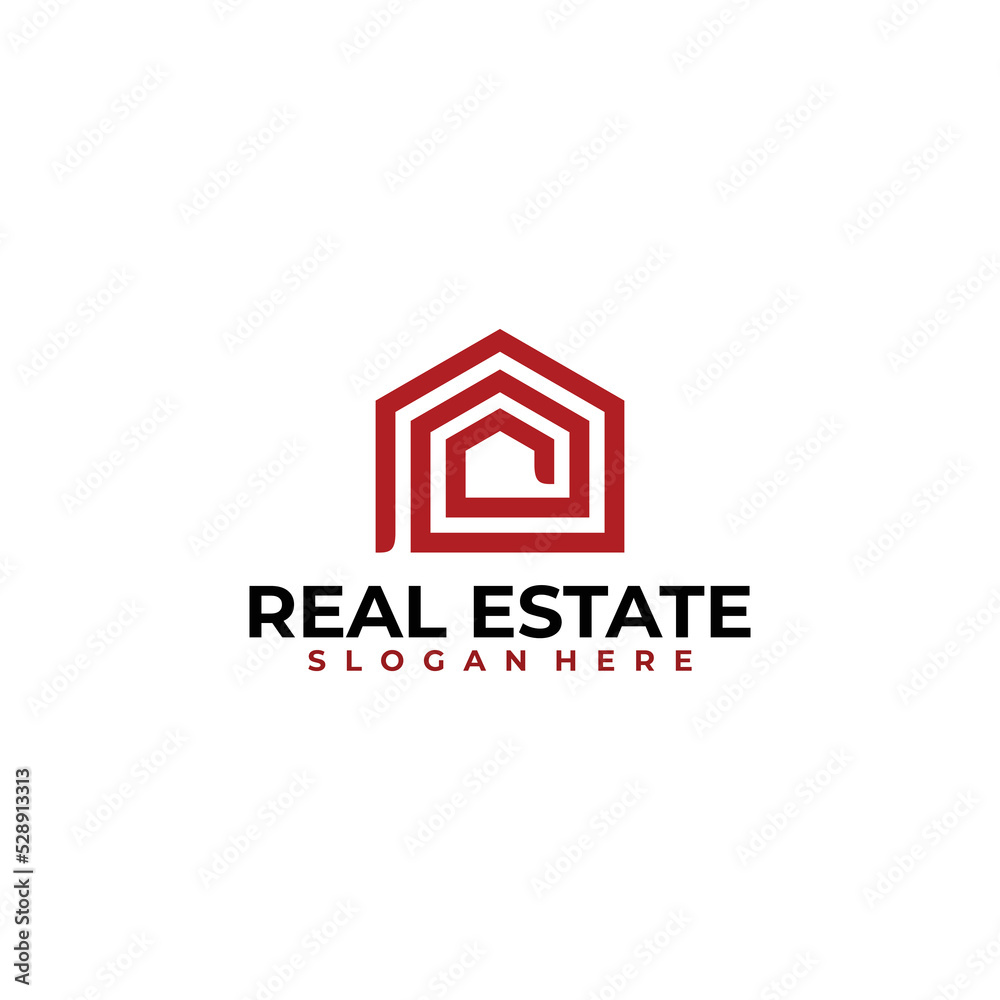 Obraz premium real estate logo icon vector design template