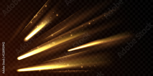 luxury abstract golden light effect design vector illustration with glittering stars on black background