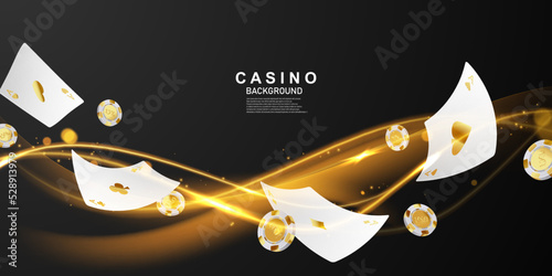 3D Casino Card Design Background Luxury Background Vector Illustration