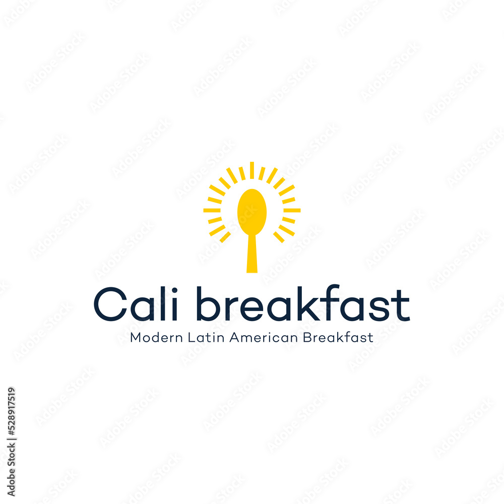 Fototapeta premium Breakfast Resto Food Logo Vector Modern
