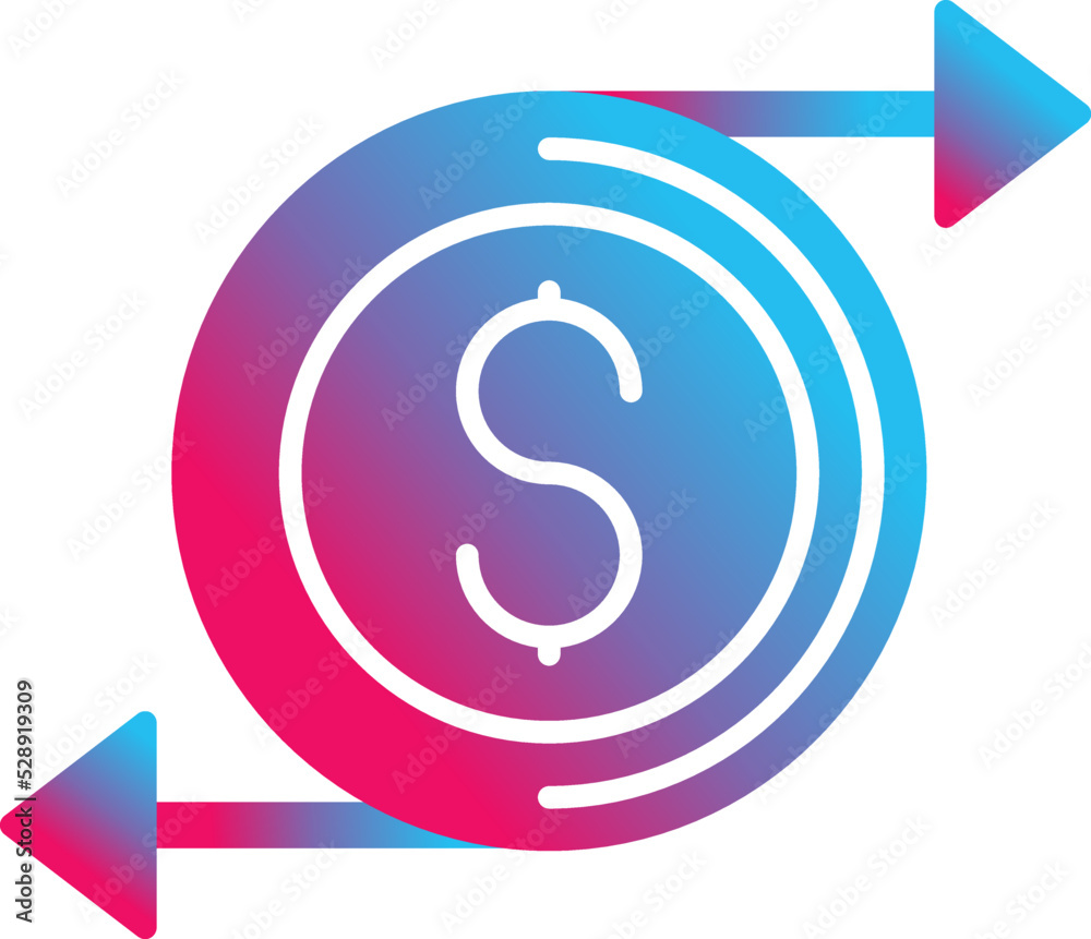 Obraz premium Money Flow Icon
