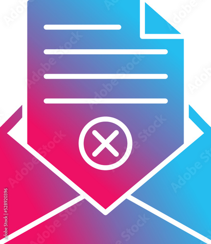 Rejection Of A Letter Icon