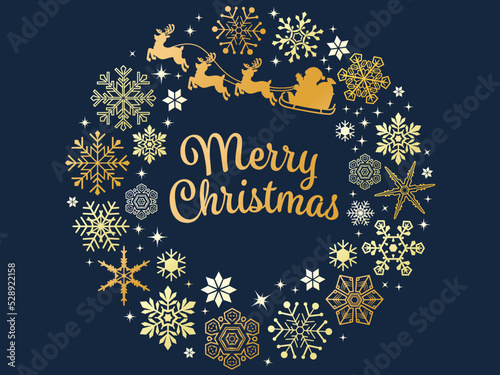 クリスマスリース_ベクターイラスト