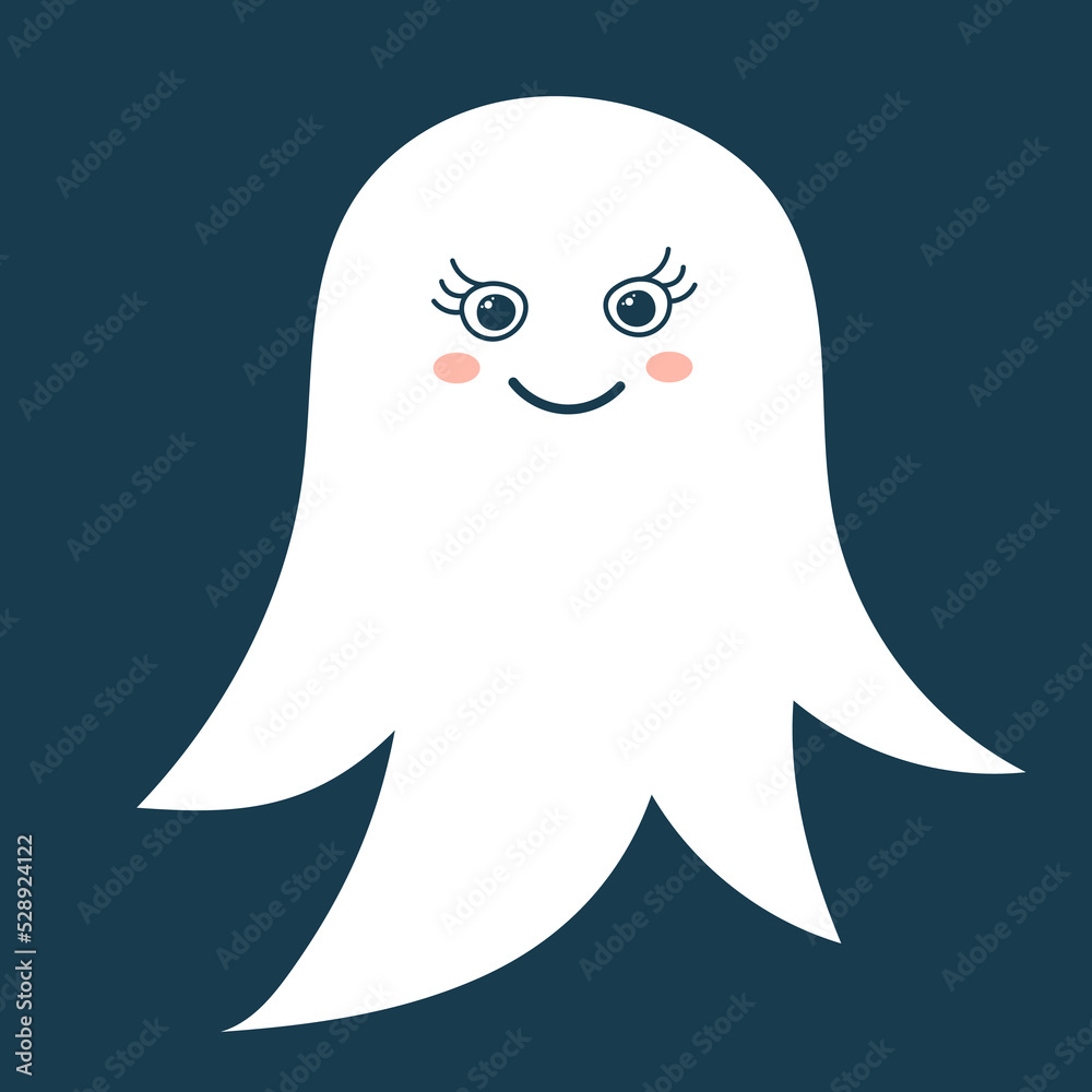 cute ghost in doodle style, isolated vector cute ghost in doodle style, isolated vector