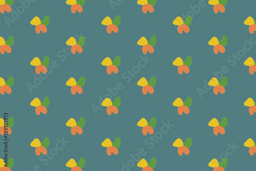 原っぱのようなかわいらしいシームレスパターン