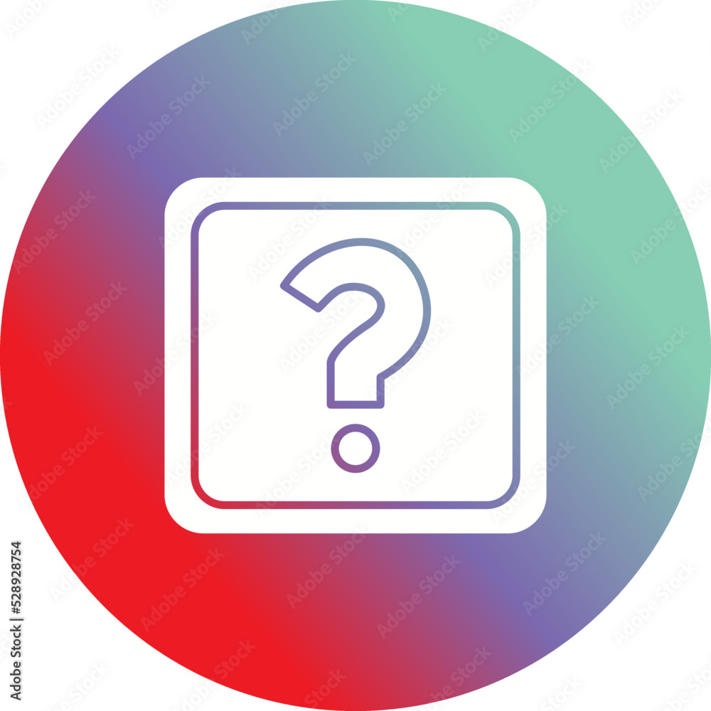 Unique Question Mark Vector Icon Unique Question Mark Vector Icon