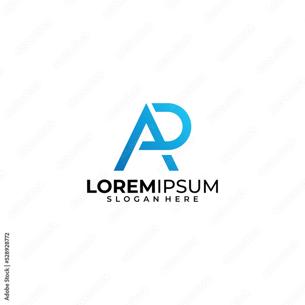 Letter AR RA logo icon design template elements Letter AR RA logo icon design template elements