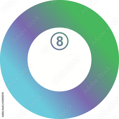 Unique Eight Ball Vector Icon