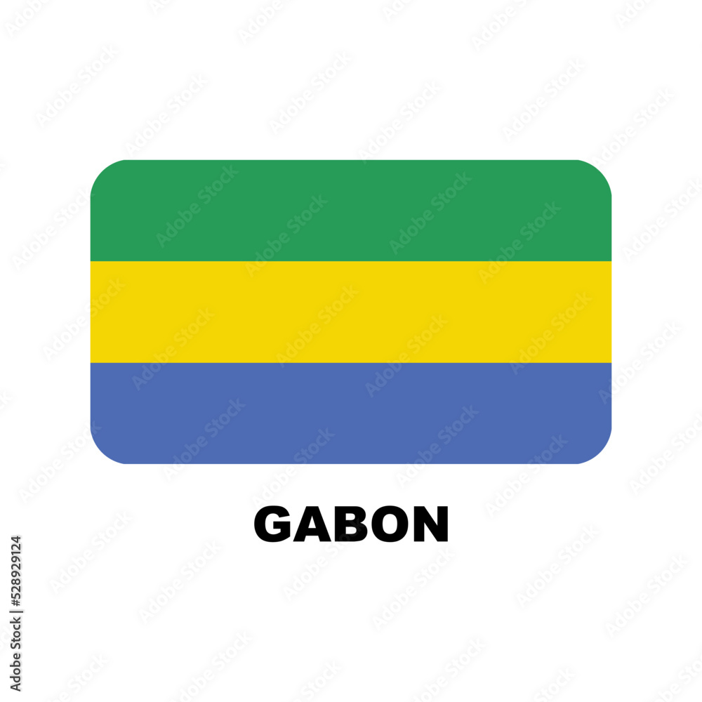 Oficial national flags of the world. Gabon country. Design rectangular. Vector Isolated on a blank background which can be edited and changed colors. Oficial national flags of the world. Gabon country. Design rectangular. Vector Isolated on a blank background which can be edited and changed colors.