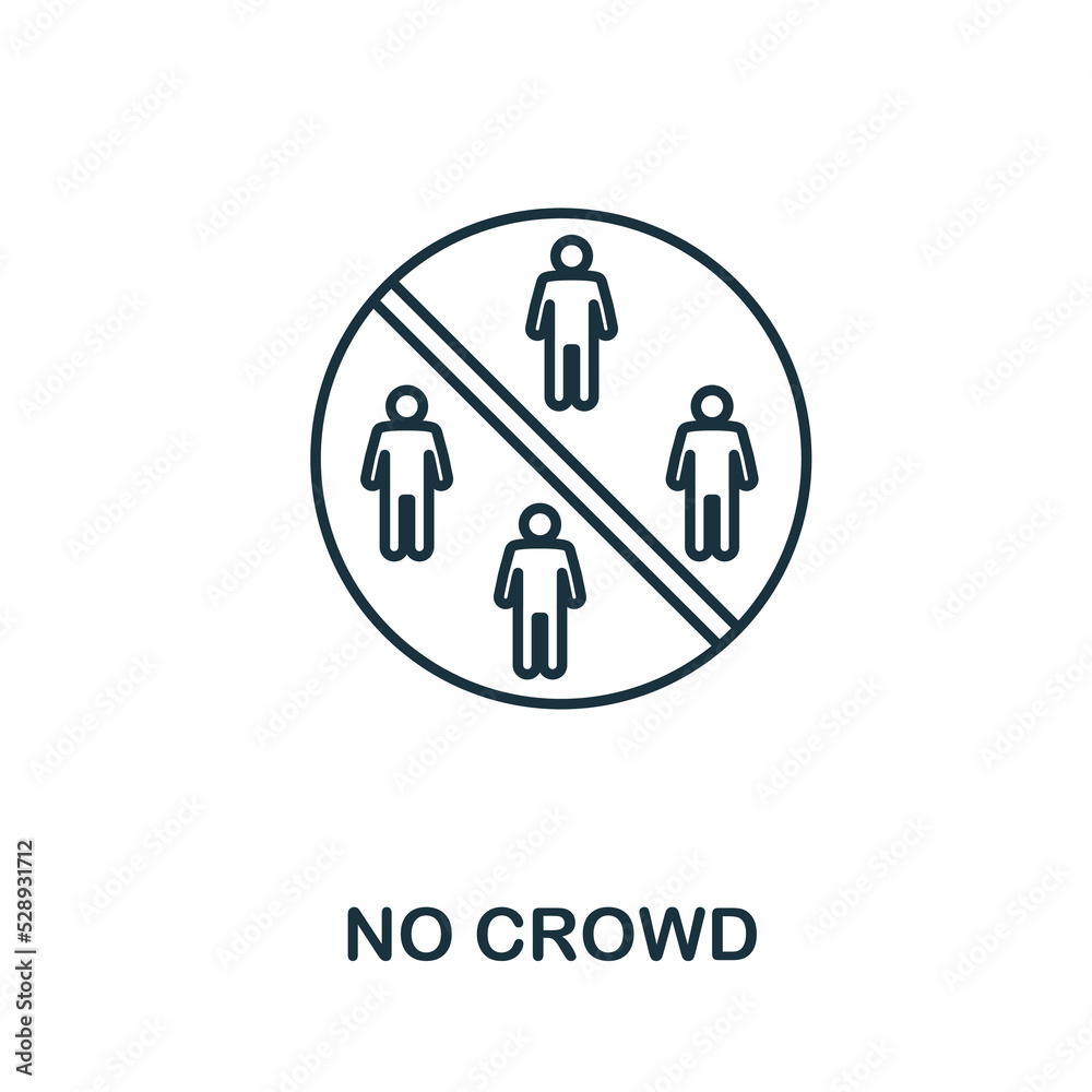 No Crowd icon. Simple element from new normality collection. Filled monochrome No Crowd icon for templates, infographics and banners No Crowd icon. Simple element from new normality collection. Filled monochrome No Crowd icon for templates, infographics and banners