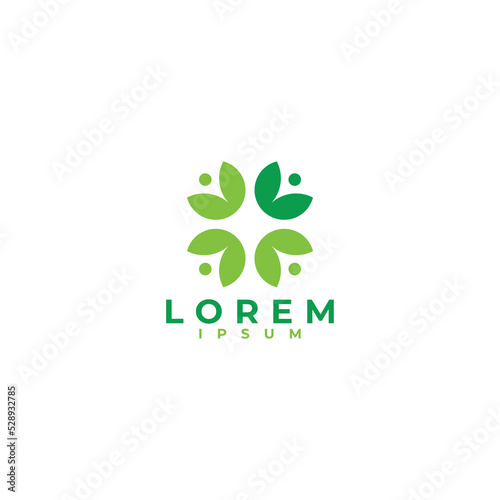 bloom logo vector design icon template