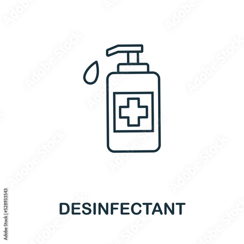 Desinfectant icon. Simple element from new normality collection. Filled monochrome Desinfectant icon for templates, infographics and banners